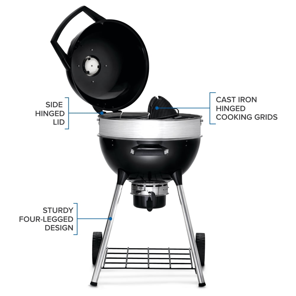 Napoleon 22 in. PRO22 Kettle Charcoal Grill in Black