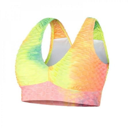 

Pure Color Sexy Suspenders Underwear Women s Fitness Sports Vest Jacquard Pure Color Yoga Bubble Vest