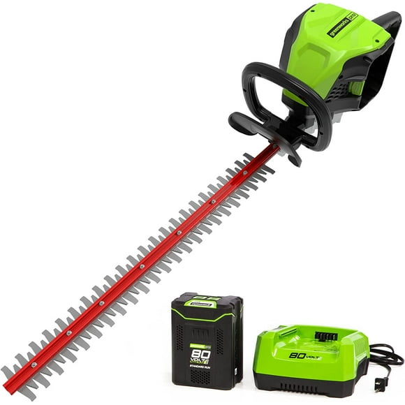 Greenworks 80V 26" Brushless Hedge Trimmer, 2.0Ah Battery and Charger Included - GHT80321