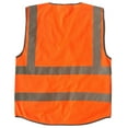 thumbnail image 2 of ALEKO Safety Vest XX Large Size with Pockets Class 2 ANSI/ISEA Compliant Orange, 2 of 6