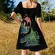 thumbnail image 5 of Vestido rosa de manga corta para mujer, vestidos de fiesta, vestido de noche, vestidos de noche para mujer, 5 of 7