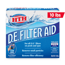 HTH Diatomaceous Earth Filter Aid, Pool Chemicals and Supplies, 10 lb