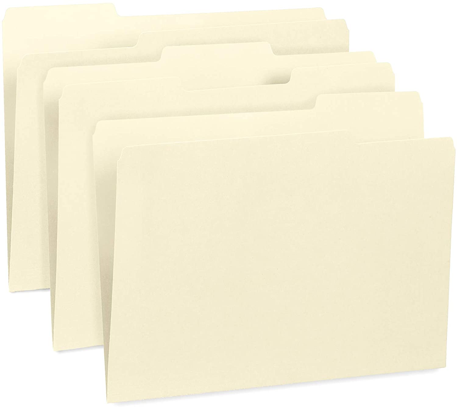 Manilla File Folders 8.5 x 11, 1/3 Cut Tab, Letter Size Vanilla folders, Great for Organizing and Easy File Storage, 100 Per Box (Manila)