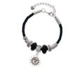 thumbnail image 2 of Delight Jewelry Silvertone Sun Face with Beaded Edging Granddaughter Celtic Knot Leather Bead Bracelet, 7"+2" Extender, 2 of 4
