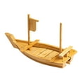 thumbnail image 2 of CarpNettore Wooden Sushi Boat Multifunctional Serving Board for Restaurant Home Ceremony 60x21cm, 2 of 8