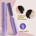 thumbnail image 3 of Latest Hairdressing Comb, Ceramic Hair Dressing Comb, Rechargeable Portable Hair Straightener Brush Hair Straightener Combs for All Hair (Pink), 3 of 10