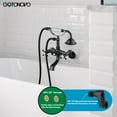 thumbnail image 4 of Clawfoot Bathtub Faucet Wall Mount with Hand Held Shower Faucet Set Oil Rubbed Bronze Double Cross Handle with 6 Inch Center with Adapter Adjustable Swing Arms, 4 of 4