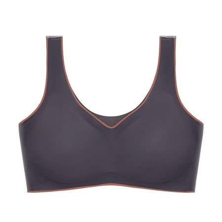 Under 25 Solid Color Sports Bra  Thin Belt Underwear  Beauty Back Design  Comfortable Fit  Workout Bra  for Women  Seamless  Breathable  Supportive  Fashionable  Plus Size Pants|Nylon Spandex Gray