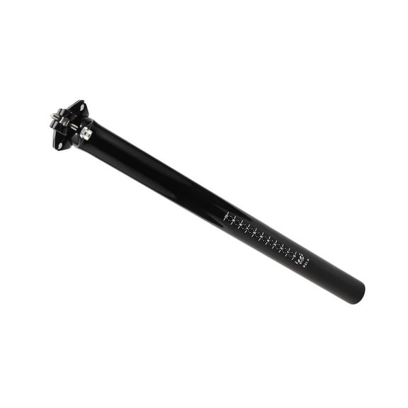 Unique Bargains Bike Suspension Seatpost 31.6x350mm Saddle Post Seat Gloss Black Carbon Fiber