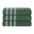 thumbnail image 3 of Superior Zero Twist Cotton Ribbed Geometric Bath Towel Set of 3 , Ultra Soft Quick Dry, Forest Green, 3 of 12