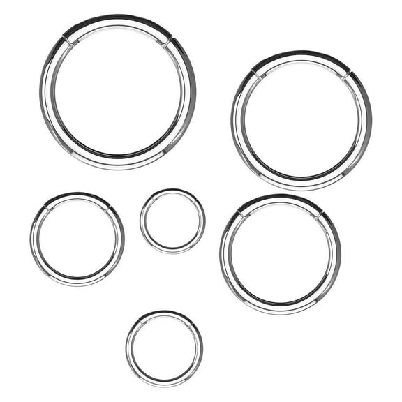 Luxe Modz Septum Clicker Ring Hinged Nose Hoop Ring Jewely 316L Surgical Steel Sold Each