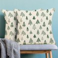 thumbnail image 2 of Green Christmas Pillow Covers 18x18 Set of 2, Christmas Tree Throw Pillows Linen Xmas Winter Cushion Case Christmas Decorations for Home Sofa Couch Outdoor, 2 of 6