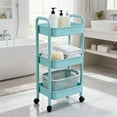 thumbnail image 4 of Organizers and Storage for Bedroom ThreeLayer Trolley Floor Storage Rack, Kitchen, Bedroom, Bathroom, MultiFunctional, Mobile, Easy to Move Organization and Storage Bedroom, 4 of 6