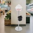 thumbnail image 5 of Sample Stand Display for Food, Supermarket Food Tasting Stand with Toothpick Box & Rubbish Bin Demo Stand Food Sample Display Stands for Supermarket, Bakery, Food Tasting, 5 of 11