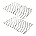 thumbnail image 1 of Rejilla para enfriar y hornear Uanit de acero inoxidable con 4 patas, paquete de 2, rejillas resistentes para cocinar y hornear, rejilla resistente para enfriar galletas de 5,3 x 8,7 pulgadas, fácil, 1 of 8