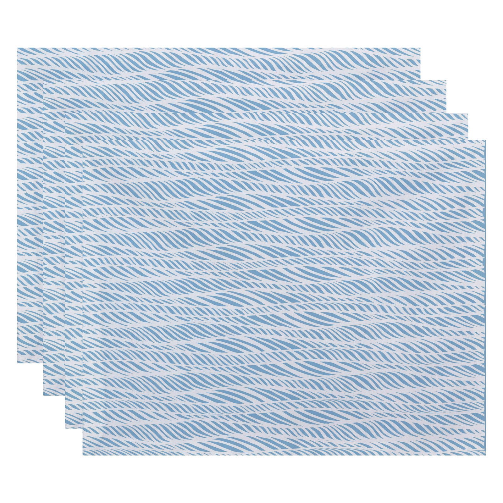 Simply Daisy 18" x 14" Rolling Waves Geometric Print Placemat, Set of 4
