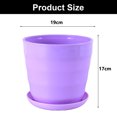 thumbnail image 2 of Jardinera redonda flexible de color morado con bandeja extraíble, 2 of 5