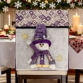 thumbnail image 5 of Luoshdecor Christmas Chair Back Covers, Winter Purple Reindeer Santa Snowman Chair Cover for Kitchen Holiday Home Party 18x21 in, 5 of 6
