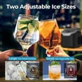 thumbnail image 3 of Countertop Ice Maker, 26 lbs/Day ice Production, 2 Sizes, 8 ice Cubes in 6 Minutes - Portable Mini, Energy Efficient, with Basket/Scoop for Home/Party/Travel/Camping/Bar, 3 of 10