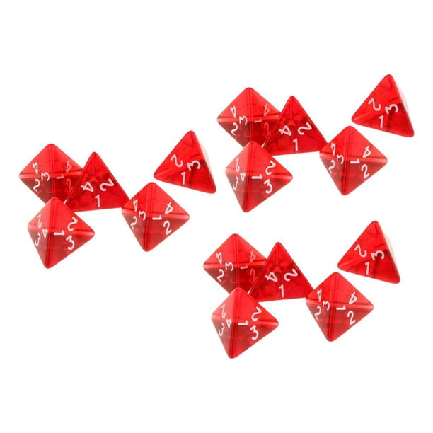 15pcs 4 Sided D4 for Playing RPG Board Game Favours and Teaching - Walmart.com