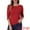 Bright Red, variant on Women's Elbow Sleeves Boat Neck Slim Fit Classic Tee M Beige
