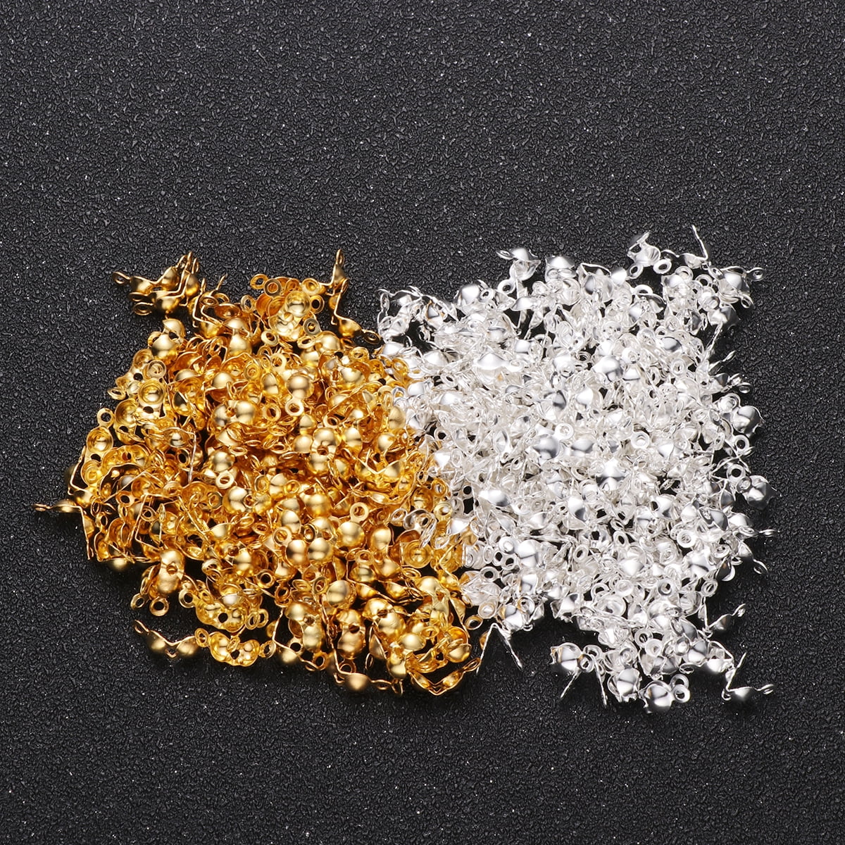 Gymnture 1000pcs Brass Knot Covers for Jewelry Making