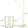 thumbnail image 6 of Modern Wedding Arch Flower Stand Set, 2PCS Metal Rectangular+1PC Arch Ballon Stand Gold, 6 of 9
