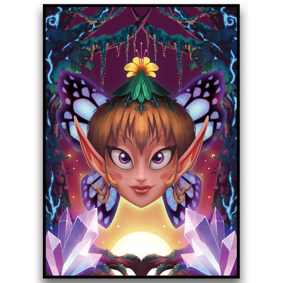 Fantasy North - Faeries - Heritage Card Backs - 100 Textured Matte TCG Card Sleeves - Fits Magic MTG Commander Pokemon and Other Card Games - Playing Card Sleeves