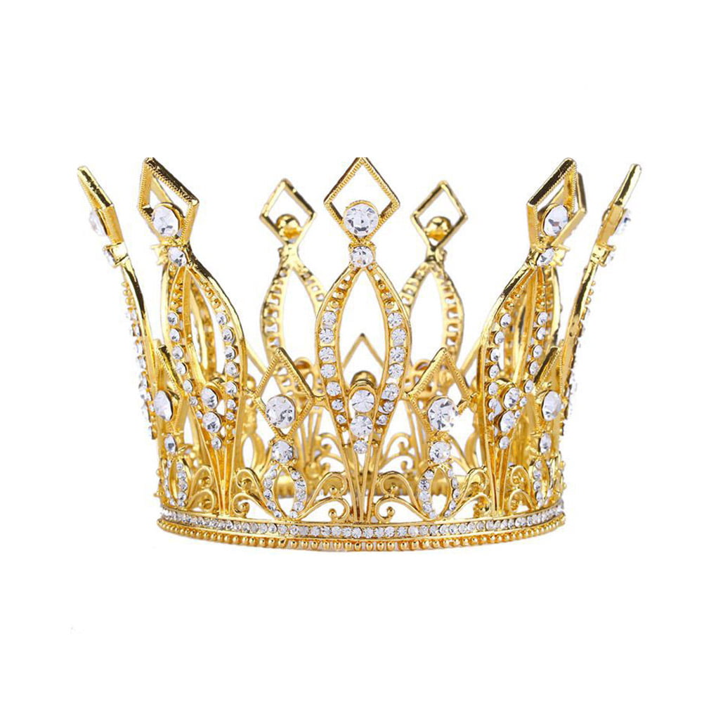 King Queen Full Crowns Imperial Medieval Tiaras Wedding Pageant Party Costumes 