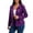 Purple, variant on Sparkling Carnival Hooded Coat – Women's Plus Size Sequin Jacket with Detachable Trim, Lightweight Open Front Long Sleeve Sparkly Cardigan Outerwear