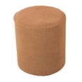 thumbnail image 2 of Storage ottoman cover stretch round ottoman covers ottoman protective cover sofa Coffee, 2 of 8