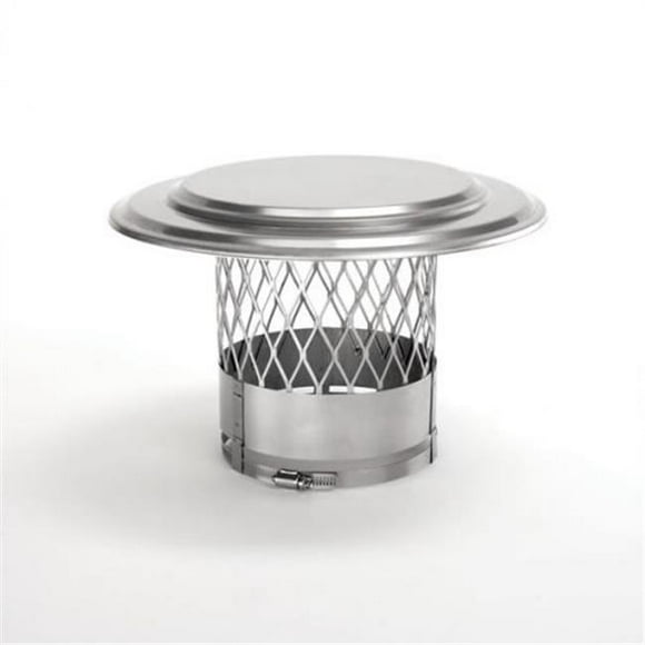 7 in. UltraPro Collarplate Rain Cap with 0.75 in. Mesh - 316 Alloy