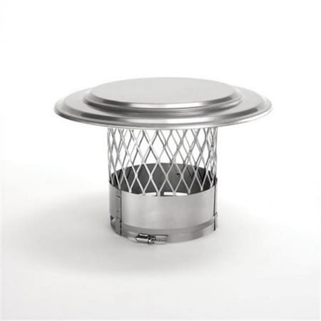 

Home Saver 10480 8 in. UltraPro Collarplate Rain Cap with 0.75 in. Mesh - 316 Alloy