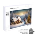 thumbnail image 4 of Snowman And Cabin Holiday,Christmas Festival 500 Piece Jigsaw Puzzle for Adults Challenging Puzzle Perfect for Game Nights - A008, 4 of 8