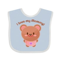 Inktastic I Love My Mommy Cute Baby Bear Boys or Girls Baby Bib