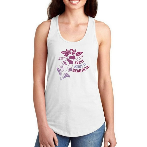 Every Body Is Beautiful Art Racerback Tank Women -Smartprints Designs, Female Medium