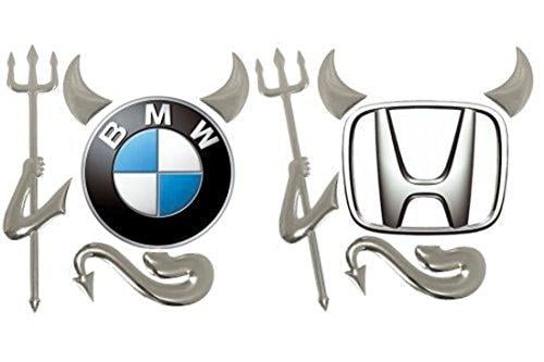 SILVER 3D DEVIL CAR Emblem decalcomanie Badge sticker kit si adatta intorno al logo auto 