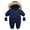Navy, variant on Zpanxa Baby Boys Girls Rompers, Infants Pure Cotton Coverall, Baby Boys Hooded Romper, Snowsuit With Gloves And Booties Jumpsuit Outfits Outfits (6-24 Months)