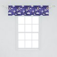 thumbnail image 2 of Ambesonne Sky Valance Pack of 2, Moon Stars Dots and Clouds Art, 54"X12", Dark Lavender Mustard, 2 of 2