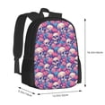thumbnail image 2 of Daiia white Skull blue flower Backpack for Men and Women -Durable Backpack Large Capacity, Water-Resistant Bag with Adjustable Straps and Laptop Compartment, 2 of 7