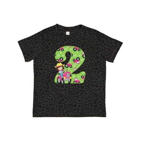 

Inktastic Tractor Girl 2nd Birthday Gift Toddler Toddler Girl T-Shirt