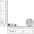 thumbnail image 6 of Gem Stone King 18K Yellow Gold Plated Silver Purple Amethyst  Earrings with Jackets for Women | 2.00 Cttw | Gemstone February Birthstone | Round 6MM, 6 of 6