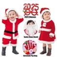 thumbnail image 1 of Vestido de Navidad para niños y niñas, disfraz de Papá Noel de Año Nuevo 2025 con sombrero, vestido rojo para cosplay para niños de 1 a 12 años, 1 of 5