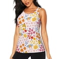 thumbnail image 2 of Uemuo Colorful Floral Pattern Workout Tank Tops for Women Breathable Moisture-wicking tank top Sleeveless Running Loose Fit Yoga Tops Active Shirts Sports Gym Exercise, 2 of 9