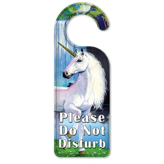 Do Not Disturb Door Knob Hanger Sign - Unicorn