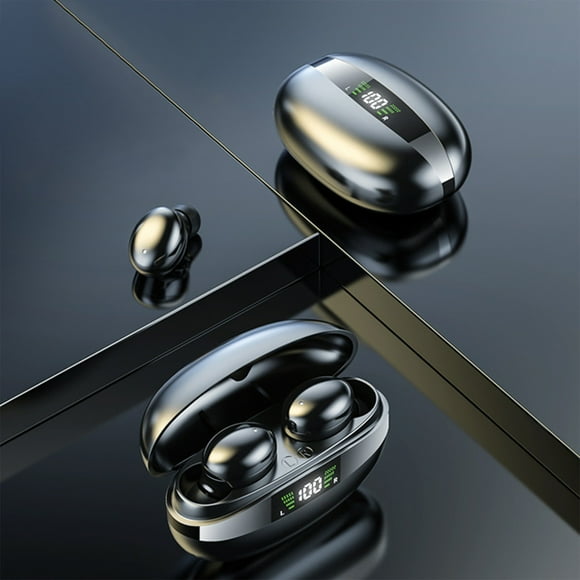 Teissuly Bluetooth Headphones 5.3 Wireless Earbuds Breathing Lamp Noise Reduction Bass Sports Earphones Microphone Stereo Headset IPX5 W-aterproof LED Power Display(Black)