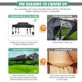 thumbnail image 2 of SANOPY Heavy Duty 10'x 15' Pop up Canopy, Thicken EZ Pop-up Canopy Tent Outdoor Portable Canopy for Weddings, Commercial Waterproof and UV 50+ Gazebo with Roller Bag， Black, 2 of 6