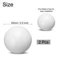 thumbnail image 2 of 2 Pcs Gazing Ball 2.5 Inch 63mm Reflective Sphere Polished Hollow Ball Bright White, 2 of 7
