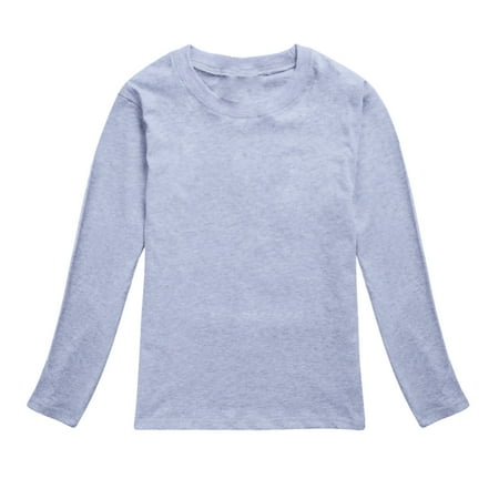 

Girls Shirts Toddler Autumn Long Sleeve Solid Prints T Shirts The Tops 10-11 Years