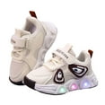 thumbnail image 3 of Durtebeua Girls Baby Luminous Sport Bling Kids Shoes Children Light Led Baby Shoes Shoes Girls Khaki,18-24 Months, 3 of 6
